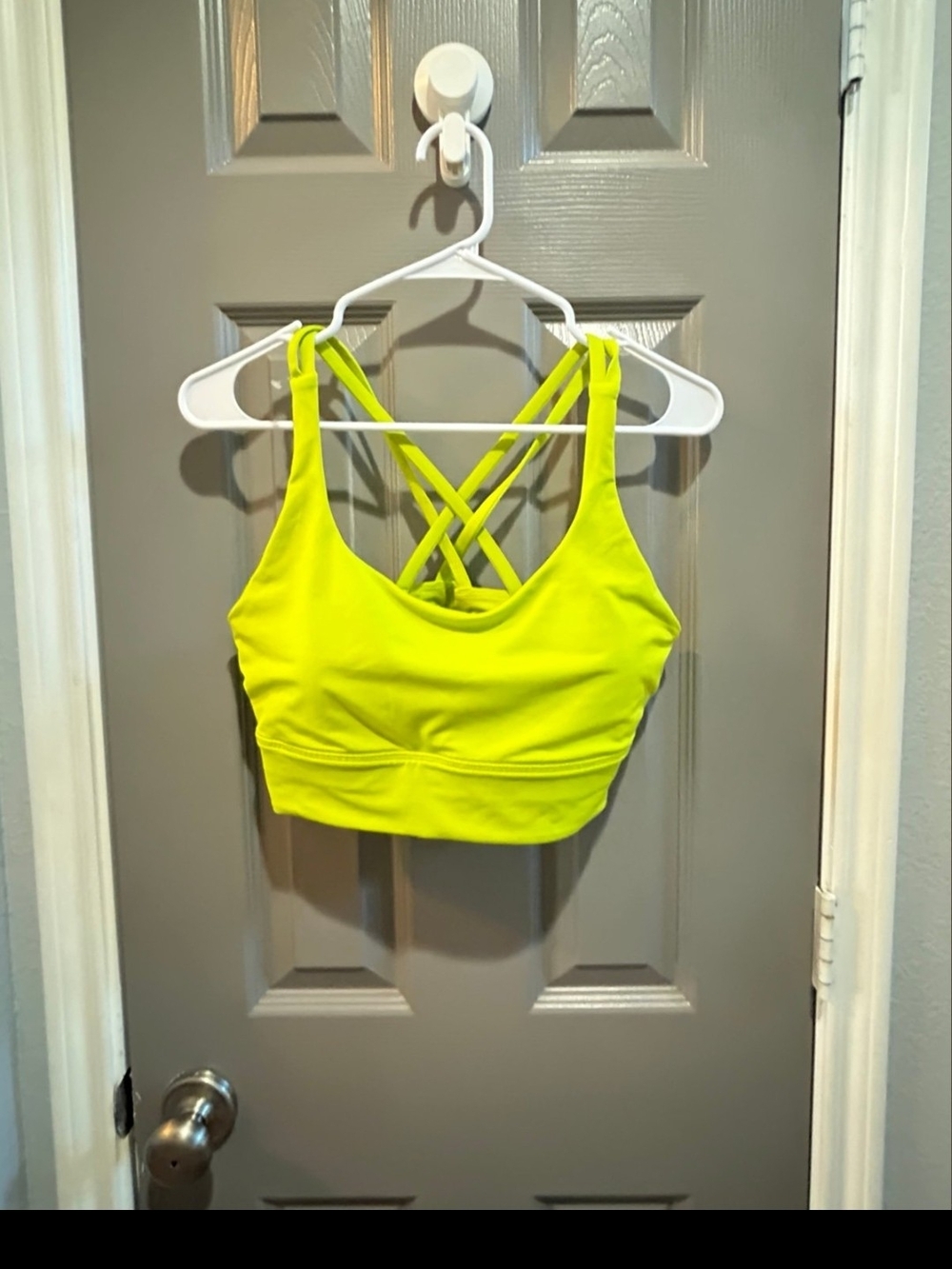 LULULEMON - SPORTS BRA - ENERGY - SIZE 12 - ANTIDOTE (YELLOW GREEN)